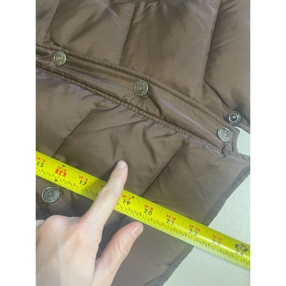 Aeropostale y2k down puffer vest brown blue size M - Picture 7 of 9